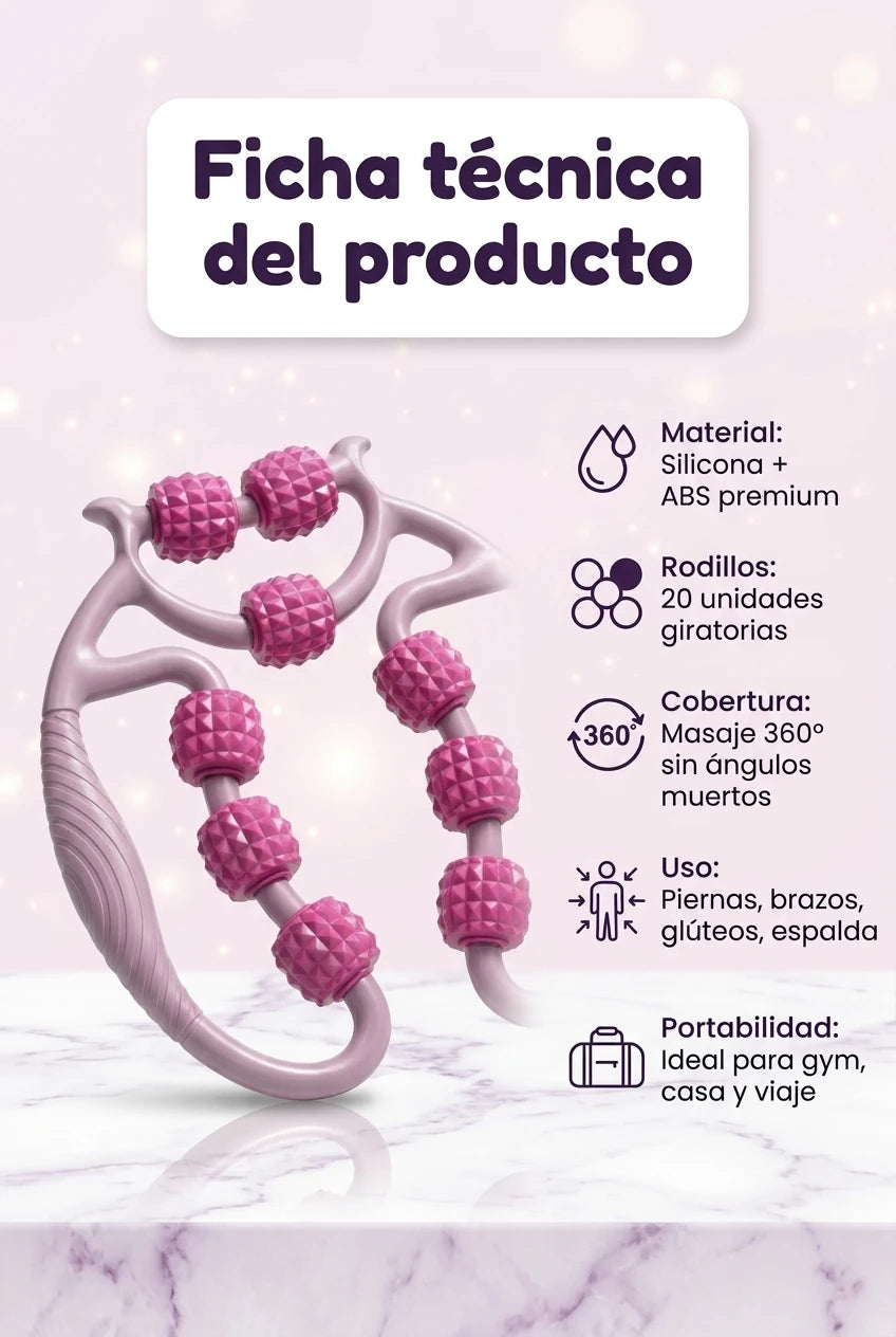 Ficha técnica del masajeador anticelulítico Sculpt 360 Pro