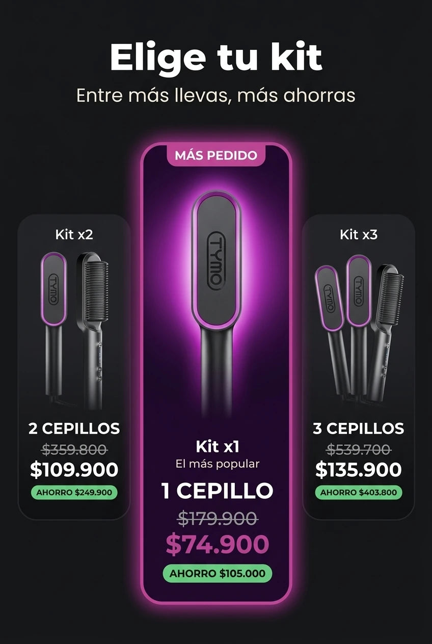 Kits y oferta - Cepillo Plancha Alisador TYM 2en1